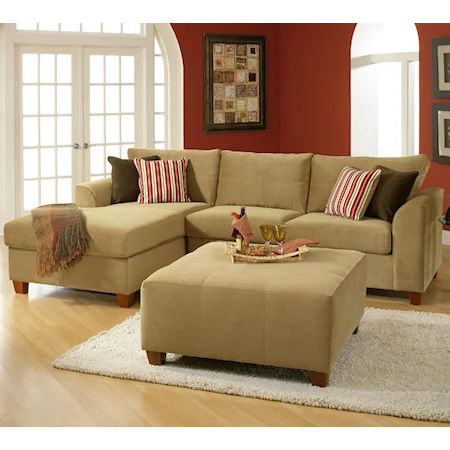 Contemporary Sleeper Sectional Sofa with Left Chaise